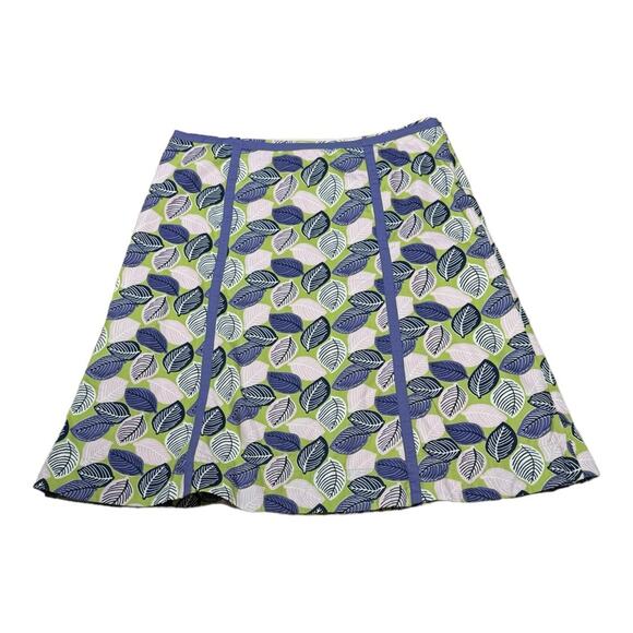Boden Leaf Print A-Line Skirt - Picture 1 of 3